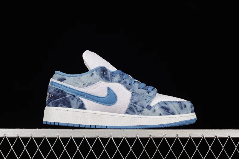 All categories Air Jordan Jordan series basketball shoes Air Jordan 1 Low G version pure original Air Jordan 1 Low "Washed Denim" AJ1 Joe 1 navy washed denim low-top casual sneakers DM8947-100